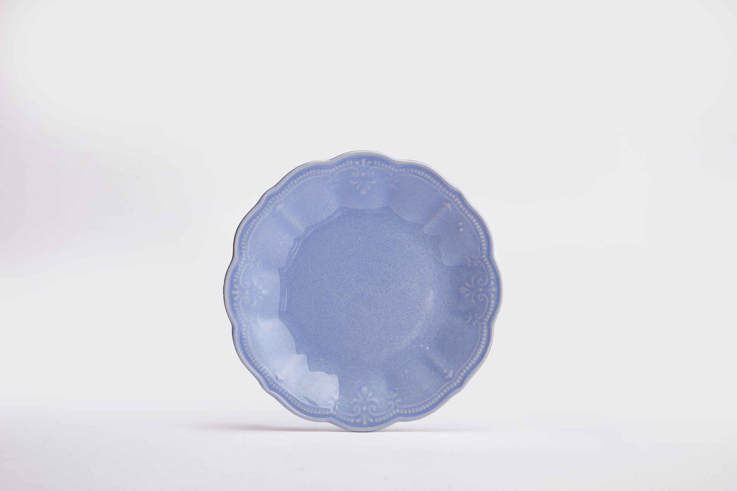 Assiette vintage émaillée – Bleu lavande – Image 2