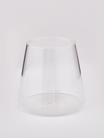 Verre conique bas – Minimalisme en borosilicate